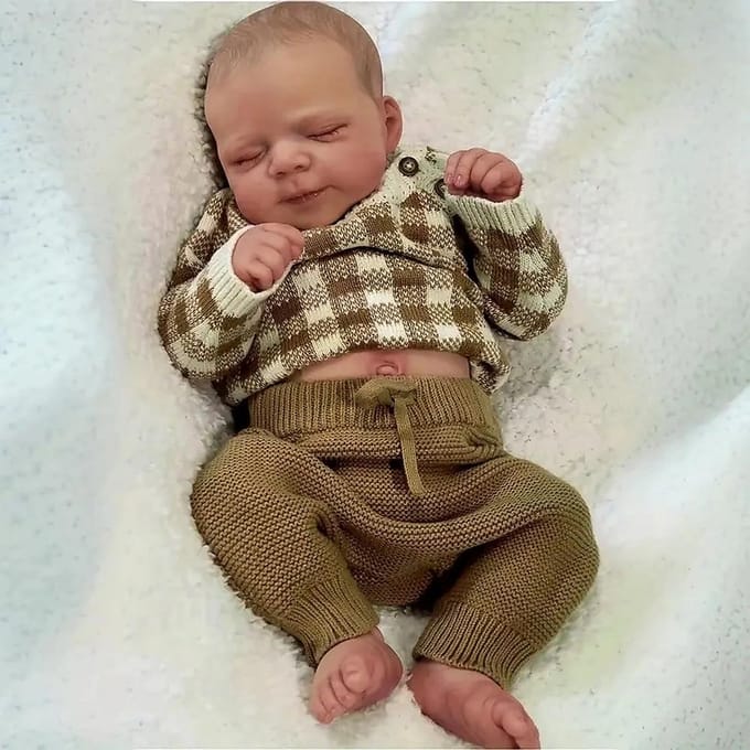 Realistische Siliconen Babypop Jongen 45 cm - Levensgroot en Anatomisch Correct Pasgeboren