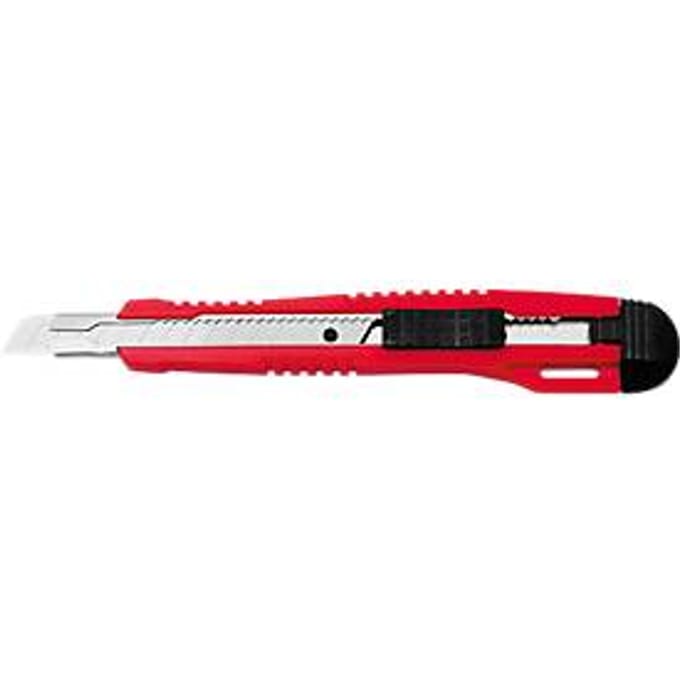WEDO professionele snijder, lemmet: 9 mm, met clip, rood/zwart