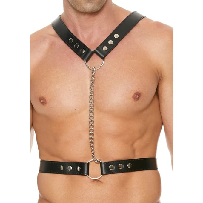 Shots - Ouch! Twisted Bit Leren Harnas black One Size