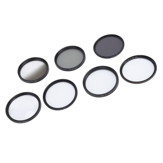 Camera Lens Filter Kit UV CPL ND8 Soft Wit Verloop Grijs 10X Macro 6 Punten Ster Filter Set voor 55mm gray