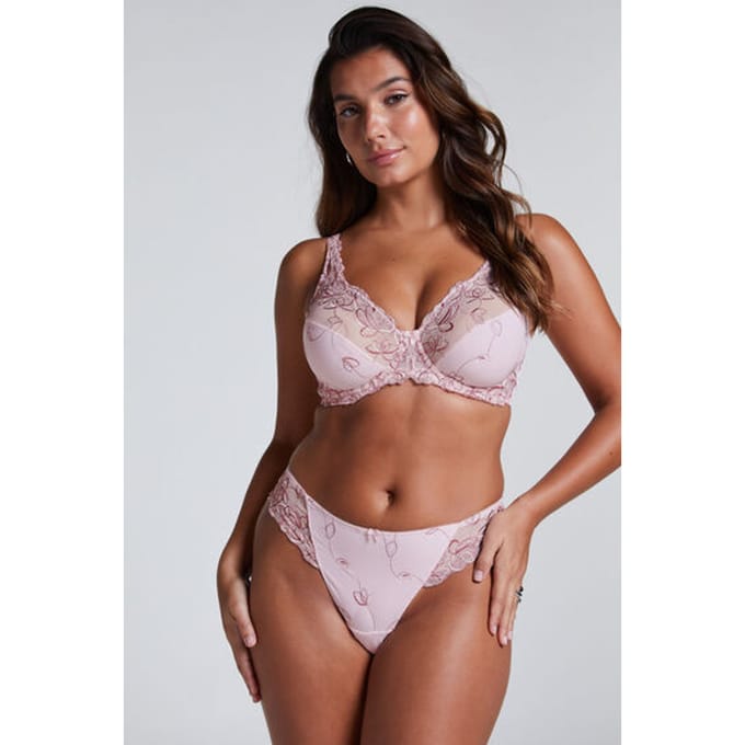 Hunkemöller Dames Lingerie Boxerstring Diva - Roze - maat M