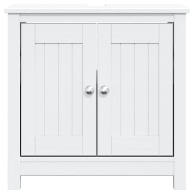 vidaXL - Wastafelkast - BERG - 60x34x59 - cm - massief - grenenhout - wit