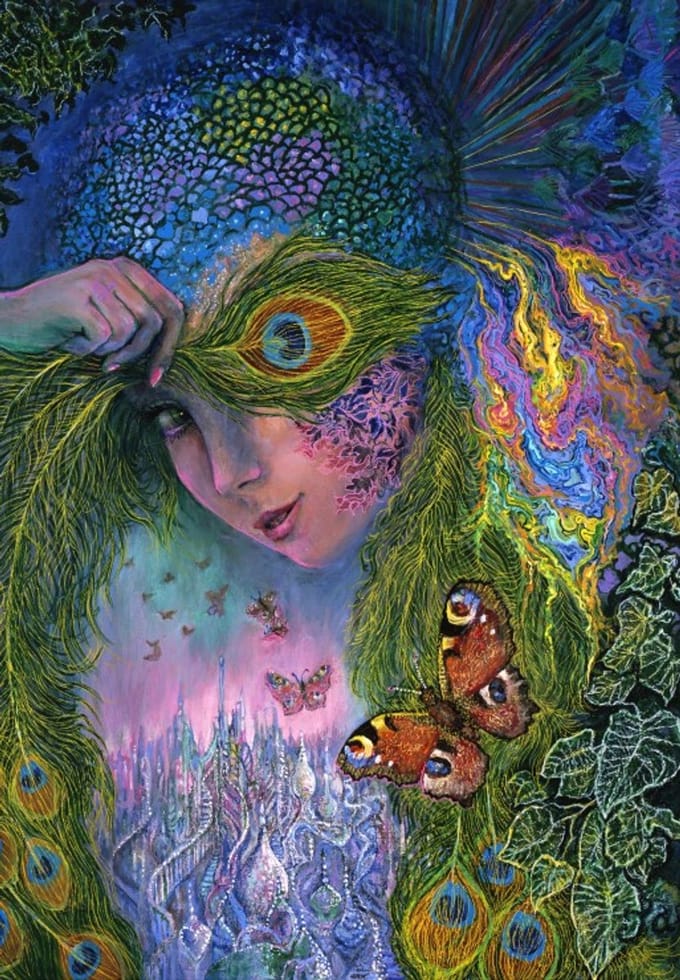 Grafika puzzel Peacock Goddess - 1000 stukjes legpuzzel.