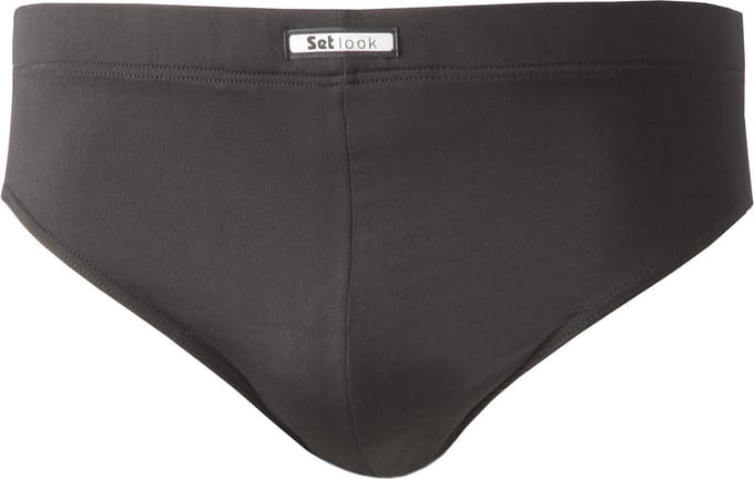 Set -Look heren heup slip microfiber 1378 - Mannen onderbroek - Zachte tailleband - Zwart / XL