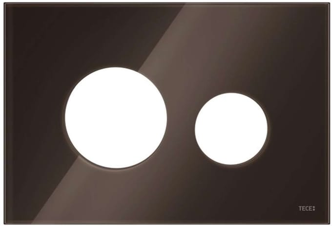 Tece TECEloop - Frontplaat voor bedieningsplaat TECEloop, koffiebruin glas 9240678