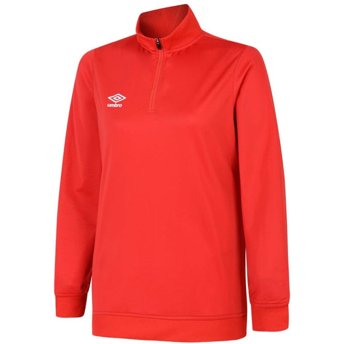 Umbro Dames/Dames Club Essential Sweatshirt met halve rits (Vermiljoen)