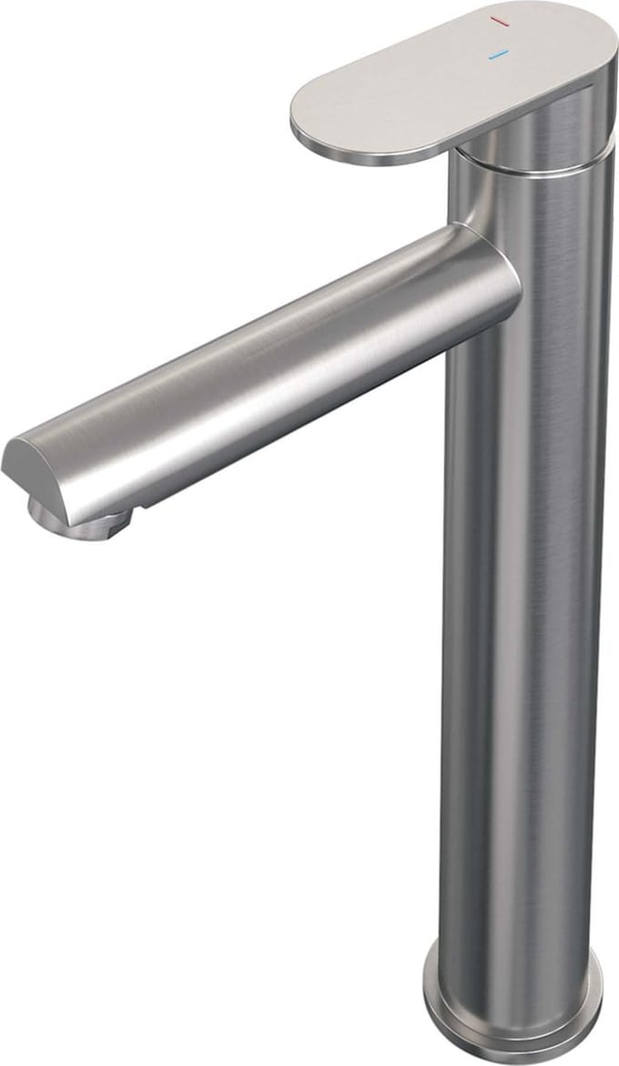 Brauer Brushed Edition verhoogde opbouw wastafelmengkraan model C RVS geborsteld PVD