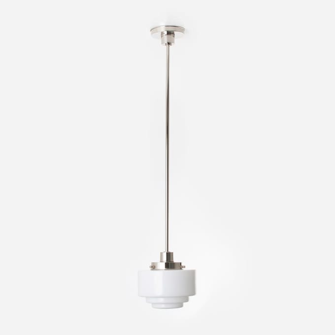 Hanglamp Getrapt Ø 20 20's Nikkel - Art Deco Trade