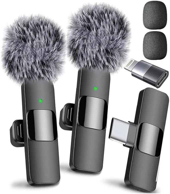Innovastore Draadloze microfoon - Lavaliermicrofoon - Podcast microfoon - Audio-opnamemicrofoon -