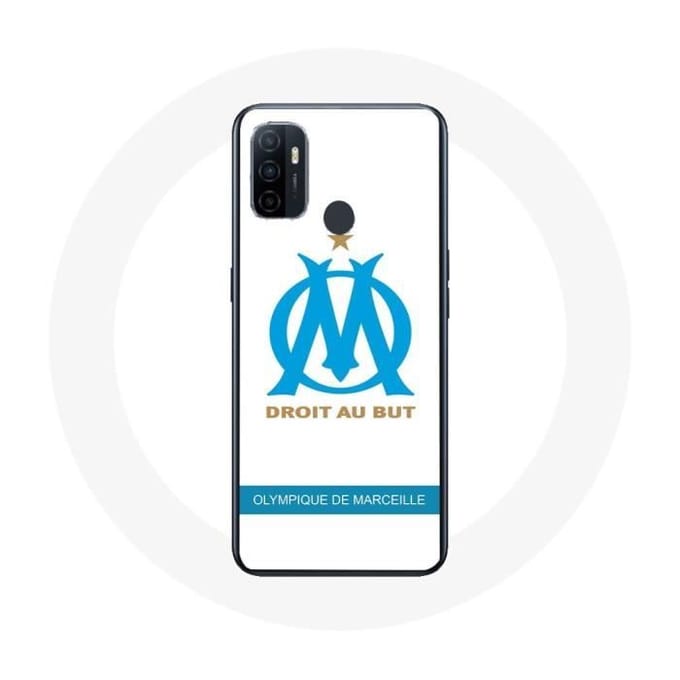 Coque Oppo A53 Olympique de Marseille Logo Fond Blanc