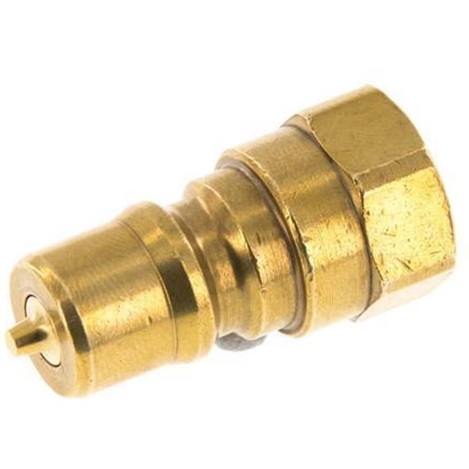 Messing DN 6.3 Hydraulische Koppeling Insteeknippel G 1/4 inch Binnendraad ISO 7241-1 B D 14.2mm