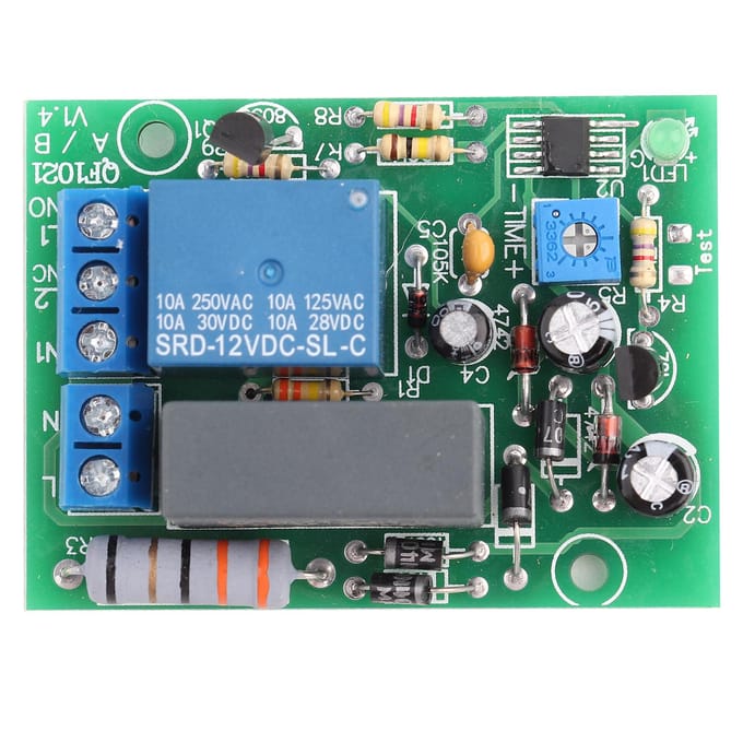 220VAC timer-vertragingsschakelmodule met instelbare timing en uitschakelkaart (0~10Sec.)