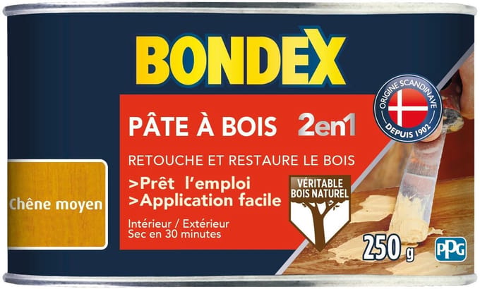 2-in-1 middelgrote eikenhoutvuller - BONDEX - 250 g