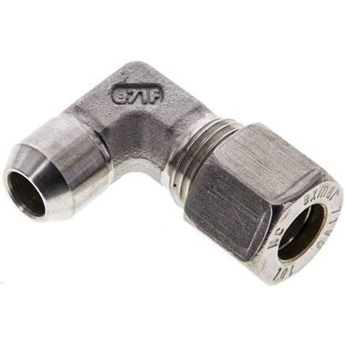 10L & 14mm RVS L-Vorm Knelfitting Lasverbinding 315bar ISO 8434-1