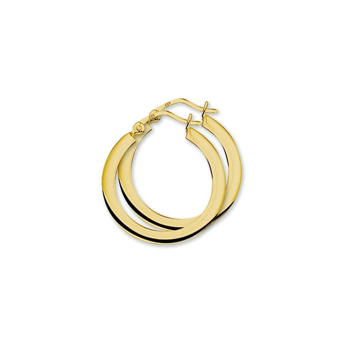 Marie Celeste oorringen vierkante buis - 20 mm - Goud