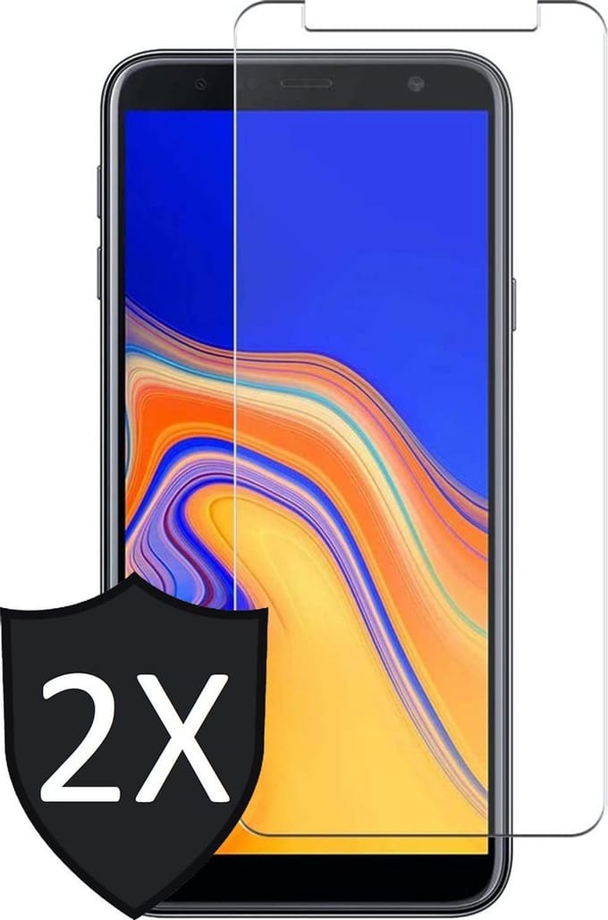 Screenprotector geschikt voor Samsung J4 Plus / J6 Plus - Screen Protector Glas - 2 Stuks