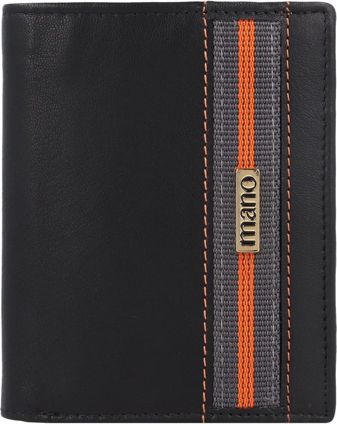 mano Don Leonardo Portemonnee RFID Leer 12,5 cm - Jongens - Staand formaat - schwarz