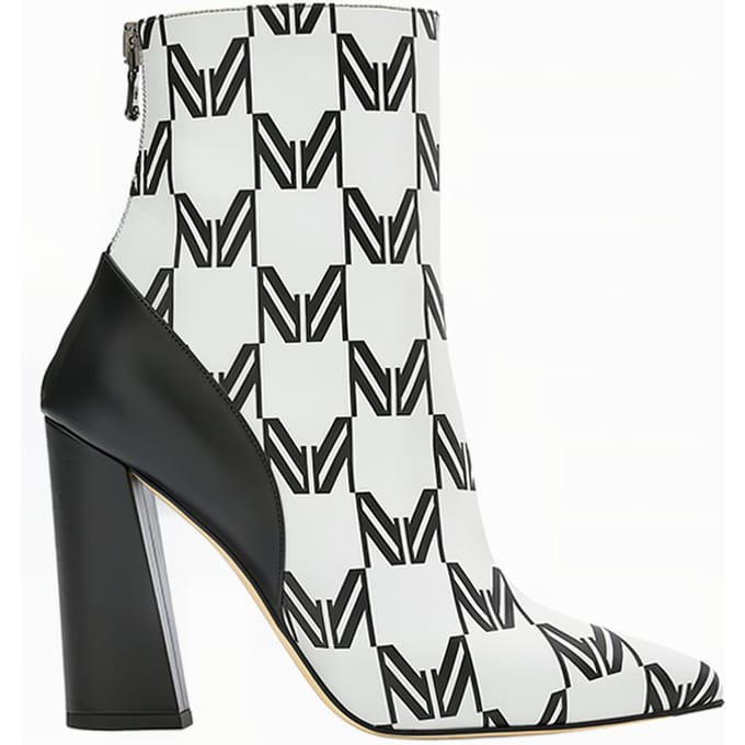 Marcell von Berlin Printed Ankle Boots Black/white Logo Print Größe: 36 | Stiefel Outlet | Damen | Schwarz
