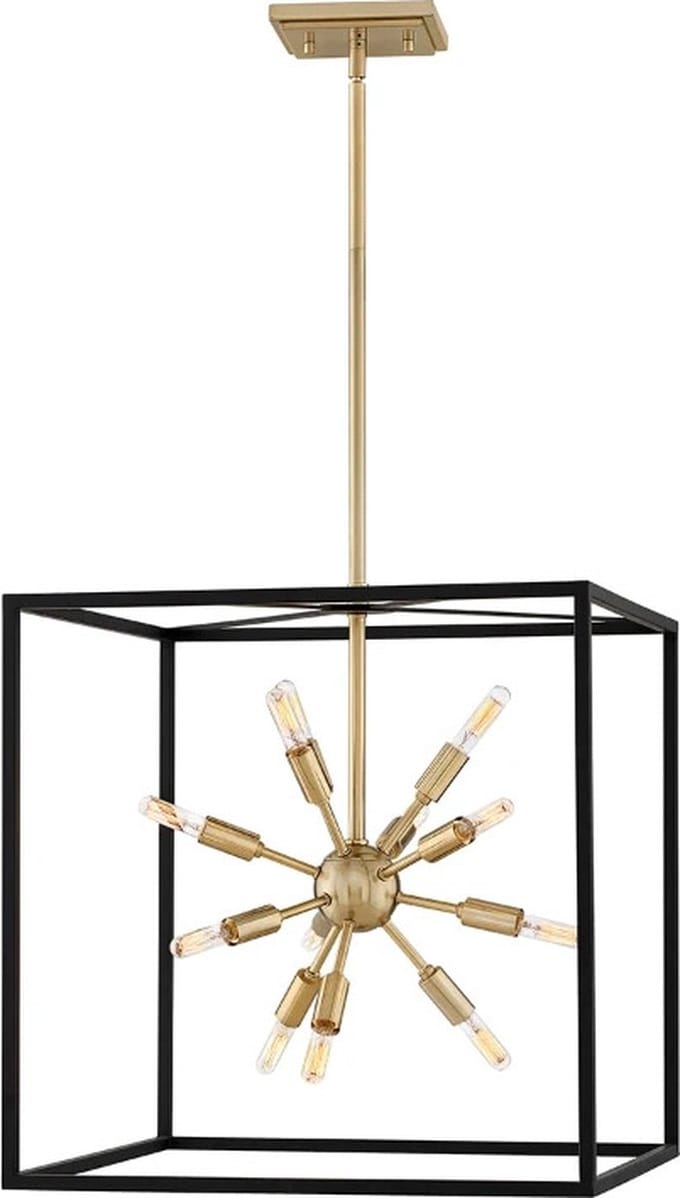 Lisa McDennon by Hinkley LED Hanglamp Aros | 12X E14 Max 40W | Dimbaar | Black & Warm Brass