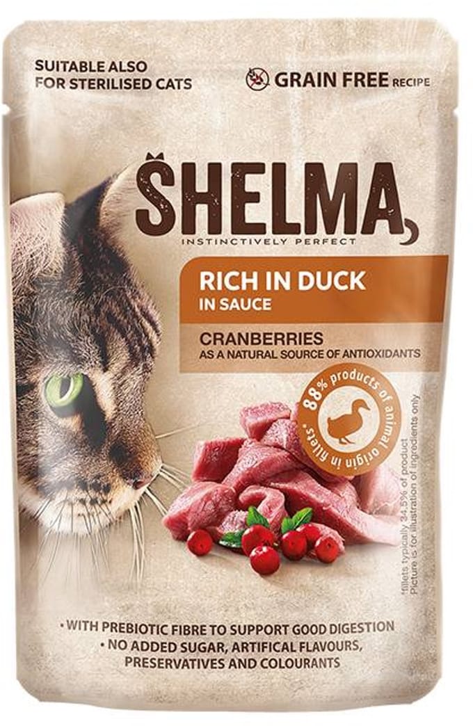 Shelma Pouch Filets Eend/Cranberries 10 x 85 gr.