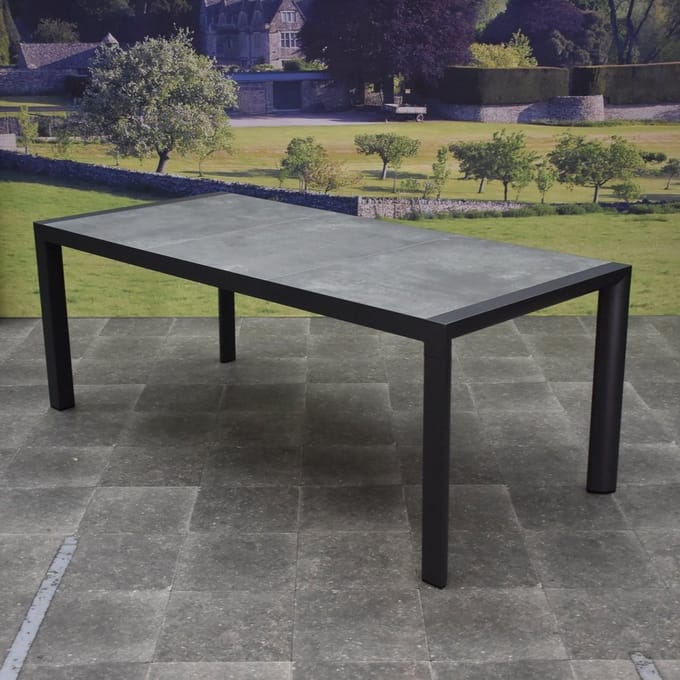 Dexter dining tuintafel 194x90xH74,5 cm antraciet