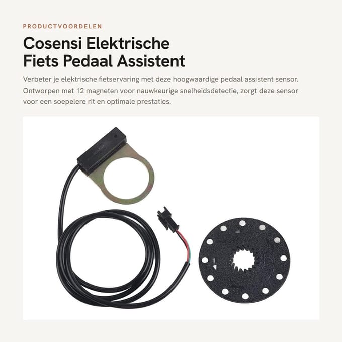 Dailygoods - Elektrische Fiets Pedaal Assistent Sensor met 12 Magneten