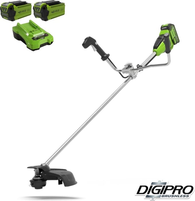 GREENWORKS 40V (2 x 2Ah accu) trimmer / bosmaaier