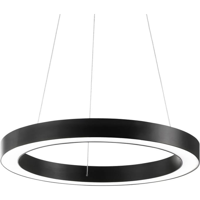 Ideal Lux LED hanglamp Oracle, Ø 60 cm, zwart, 3.000 K