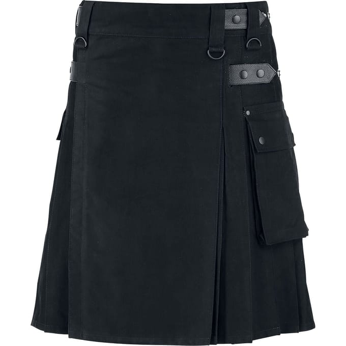 Black Premium by EMP - Gothic Midirok - Kilt - S tot 3XL - voor Mannen - zwart