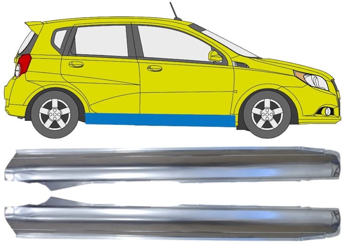 Volledige dorpel voor Chevrolet Aveo 2006-2011 / Links + Rechts / HATCHBACK