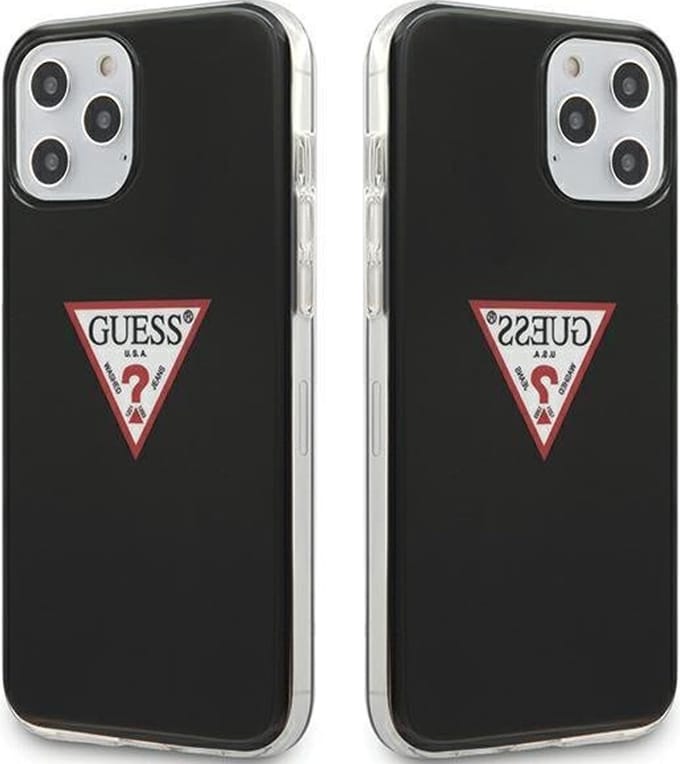Guess GUHCP12MPCUCTLBK Triangle Collection Hulle fur iPhone 12/12 Pro 6,1" schwarz