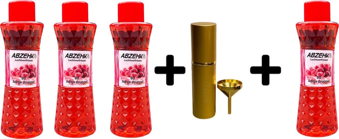 Abzehk Eau de Cologne Adige Druppel 400ml 3x + Parfumverstuiver 1x + Eau de Cologne Adige Druppel 400ml 1x