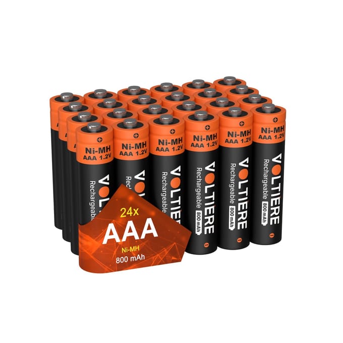 Voltière Oplaadbare Batterijen AAA - 800 mAh - Ni-MH AAA Batterij - 24 Stuks