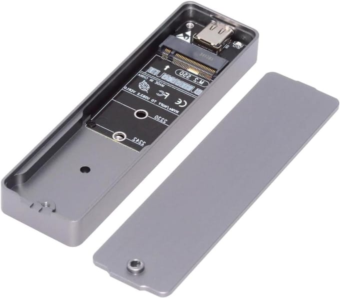 M.2 SSD Behuizing - NVMe SATA Adapter - Data Overzetten - 20Gbps USB4 - 2280mm - Grijs