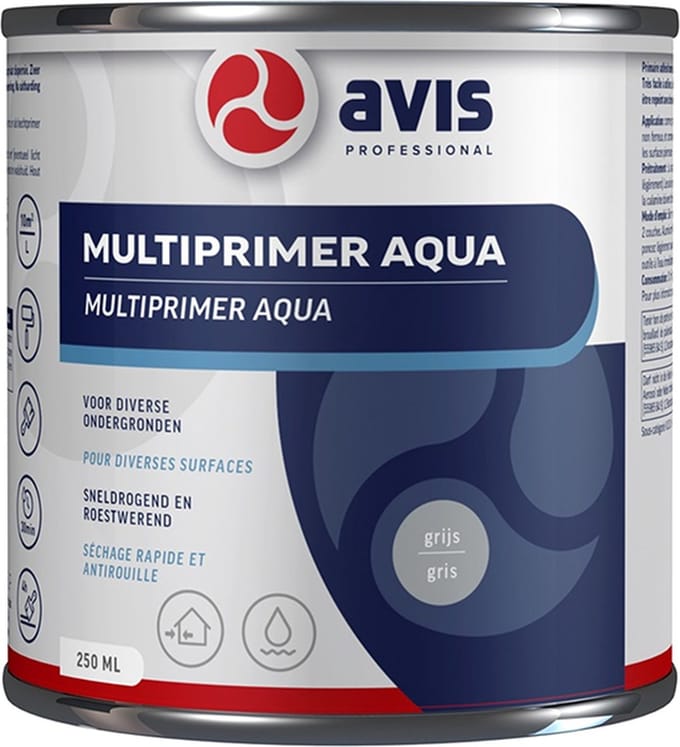 Avis Aqua Multiprimer - Grijs - 250 ml