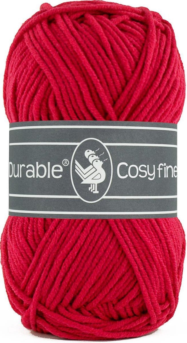 Durable Cosy Fine - acryl en katoen garen - Deep red, rood 317 - 5 bollen