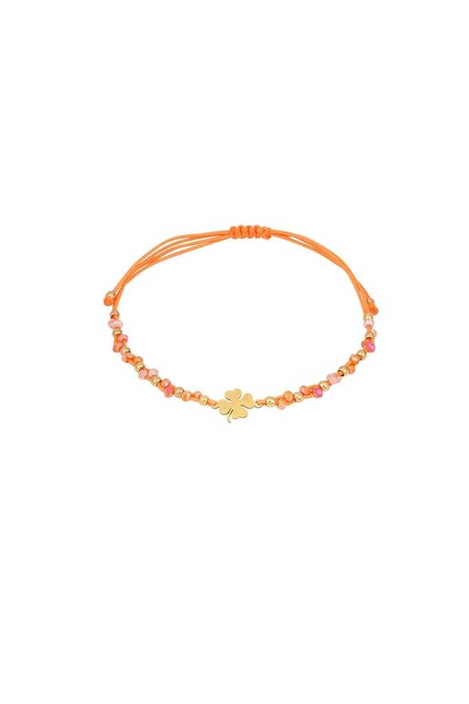 Goudlief.nl Lucky charm armband - oranje