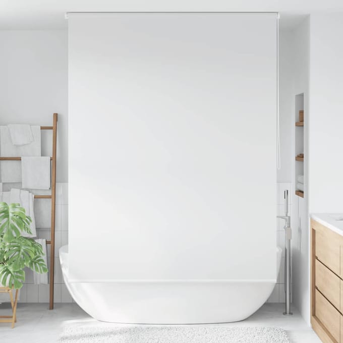 vidaXL - Rolgordijn - voor - douche - 160x240 - cm - wit