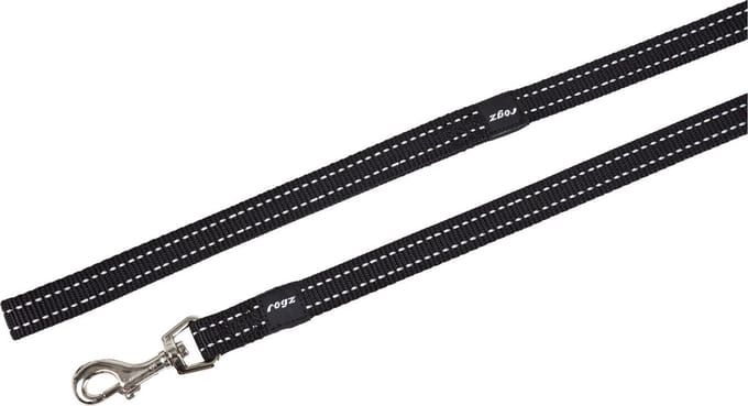 Rogz Utility Lijn Zwart - Hondenriem - 140x1.6 cm