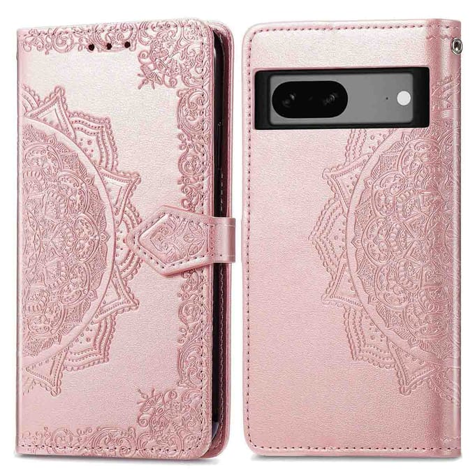 imoshion Hoesje - Geschikt voor Google Pixel 7a - Mandala Bookcase - Rosé Goud