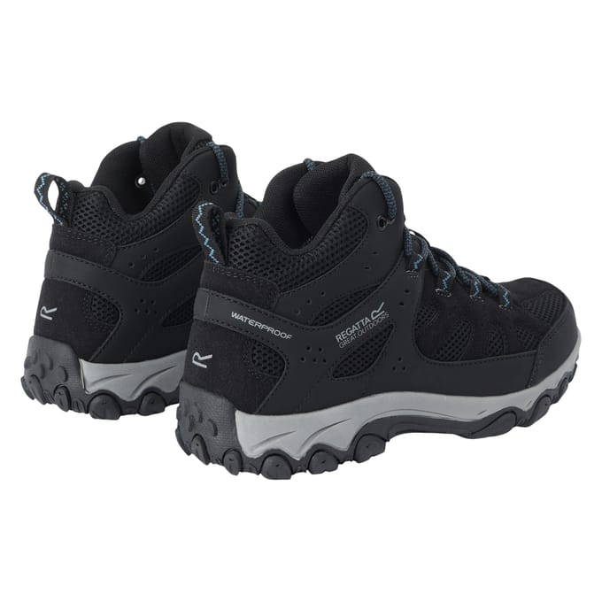 Regatta Dames/Dames Edgepoint IV Mid Cut Wandelschoenen (Zwart/stormblauw)