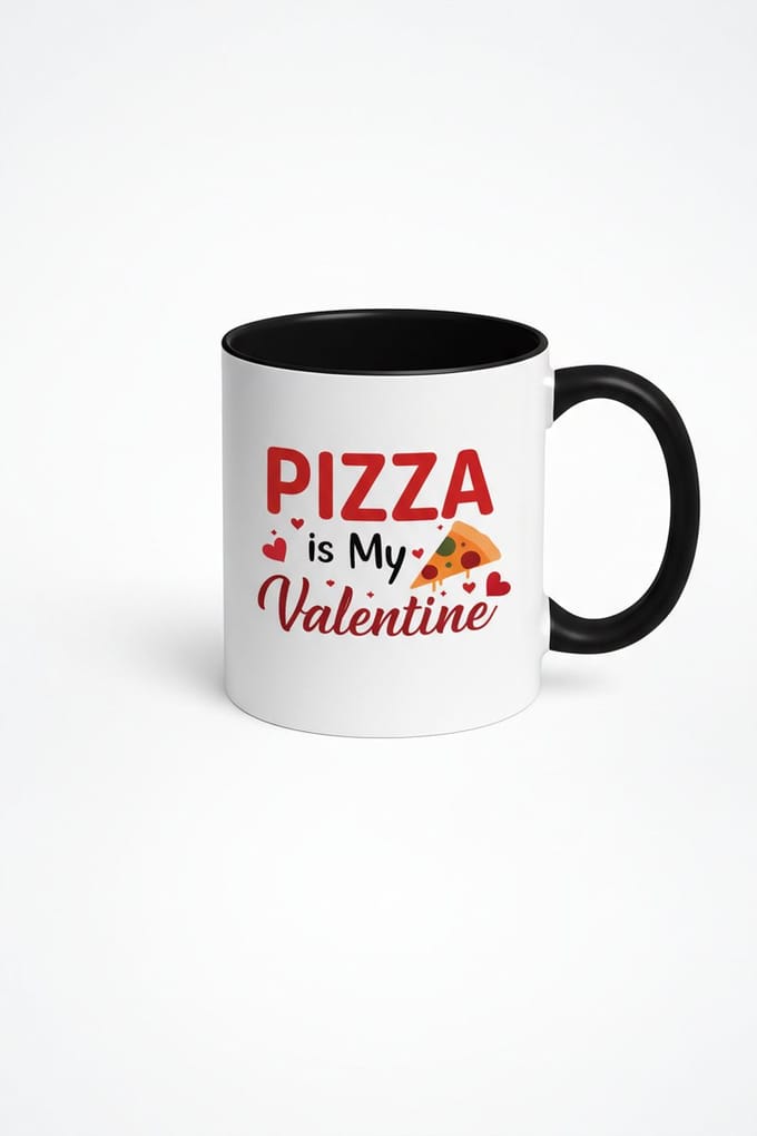 Pizza is My Valentine Mok - Grappig Valentijnscadeau voor Liefhebbers