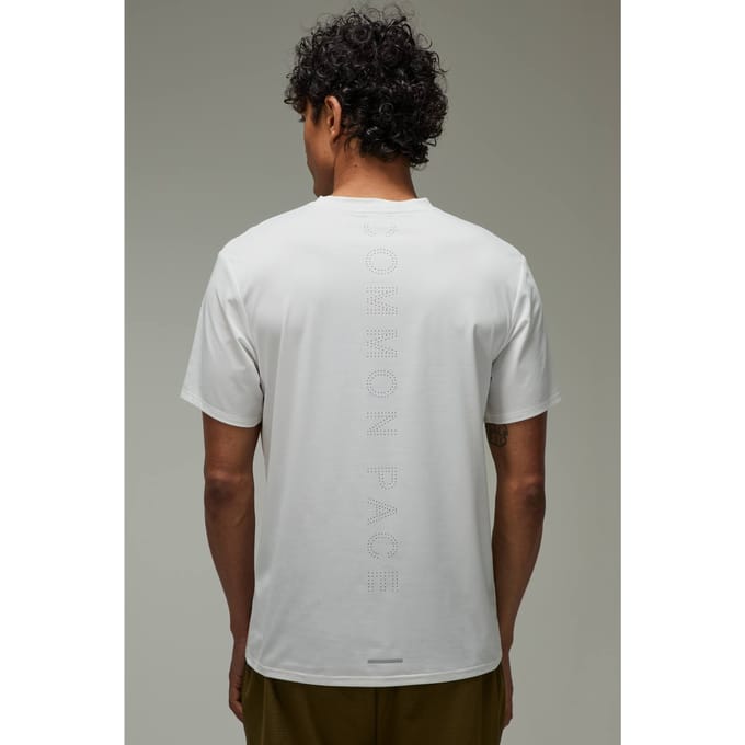 Common Pace Running Perforated Regular Fit T-Shirt | White | Size Medium