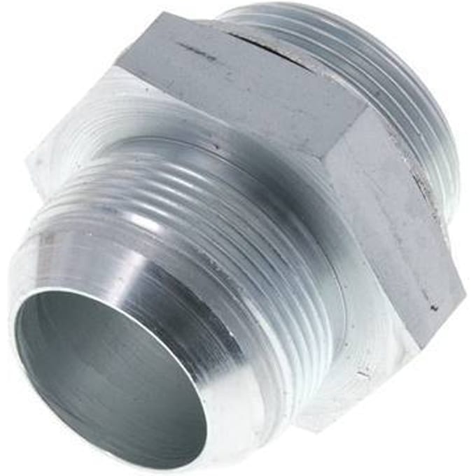 JIC  Dubbele Nippel G1 1/2'' X UN 1-7/8''-12 Staal NBR 105bar