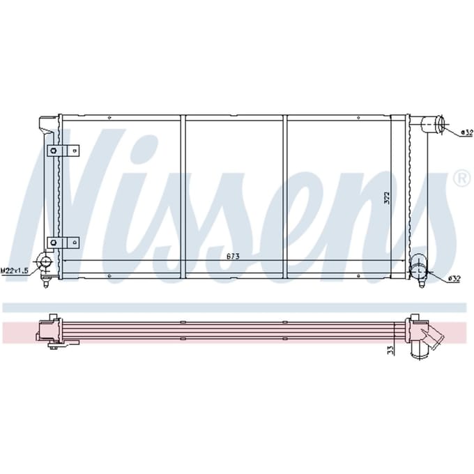 Radiator, motorkoeling NISSENS 65175