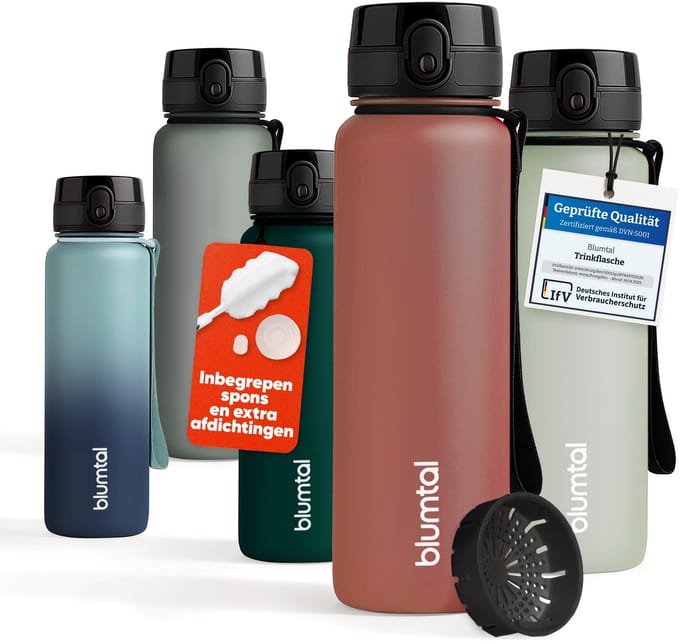 Blumtal Drinkfles - BPA Vrij - Lekvrij - Waterfles - 500 ml - Mauve