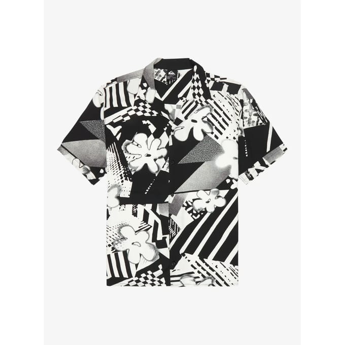 Quiksilver Safe Paradise Overhemd Met Korte Mouwen Grijs L Man