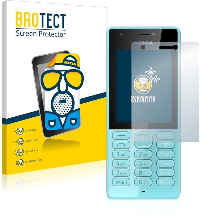 BROTECT - Screenprotector voor Nokia 216 - Folie Beschermfolie matte 2 Stuks