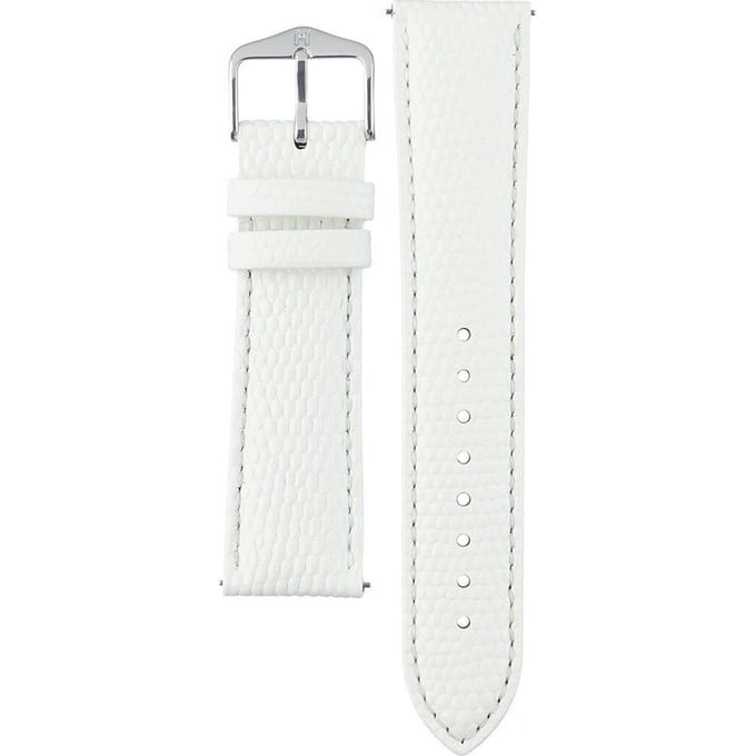 Hirsh Horlogeband -  Rainbow Wit - Leer - 20 mm