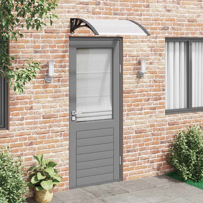 vidaXL - Deurluifel - 200x75 - cm - PC - zwart - en - transparant